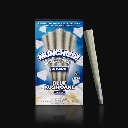 Blue Kush Cake Munchies 1G 5 Pack THCA Pre-Rolls THCA diamond Prerolls