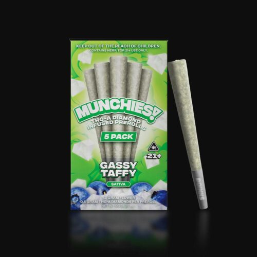 Gassy Taffy Munchies 1G 5 Pack THCA Pre-Rolls THCA diamond Prerolls