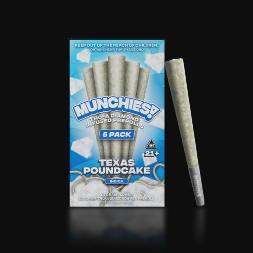 Texas Poundcake Munchies 1G 5 Pack THCA Pre-Rolls THCA diamond Prerolls