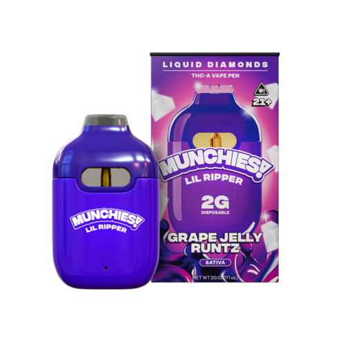 2g Lil Ripper THCA Liquid Diamond Vapes by MUNCHIES | Grape Jelly Runtz